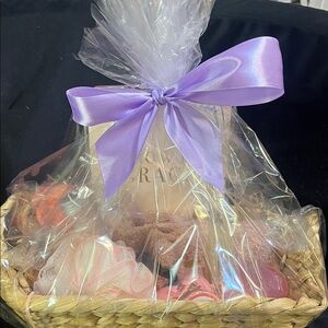 Luxury Bath Gift Set with Purple Ribbon